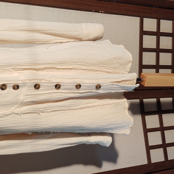 Free People All About The Feels White Oversized Top Sz S - Picture 3 of 10